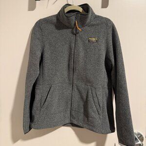 L.L.Bean Gray Fleece Full Zip Jacket Womens Small